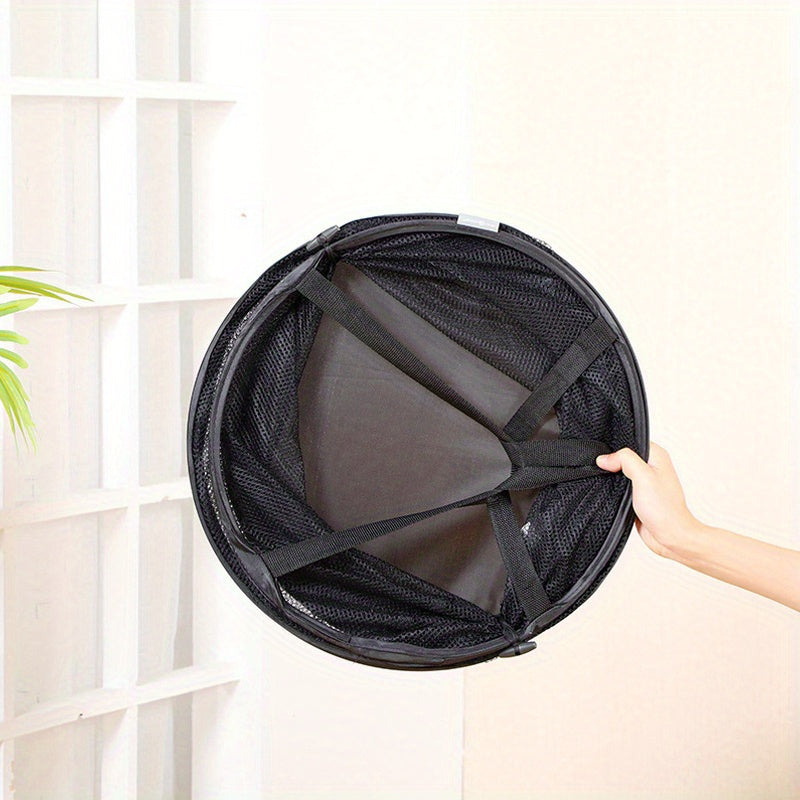 Extra Large Foldable & Portable 1pc Pop-Up Laundry Basket - Breathable Mesh, Durable, Perfect for Storing & Organizing Dirty Clothes - Ideal for Home & Travel