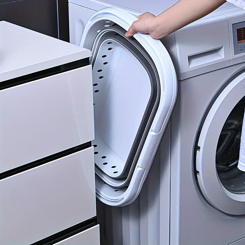 1pc, Large Folding Dirty Laundry Basket, 11.36 Gallon Collapsible Laundry Hamper with Comfort Grip, Space Saving And Easy to Assemble, for Bathroom Dirty Laundry,, Storage And Organization,, Bathroom Organizers And Storage, Laundry Baskets