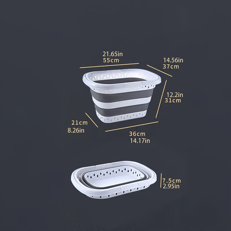 1pc, Large Folding Dirty Laundry Basket, 11.36 Gallon Collapsible Laundry Hamper with Comfort Grip, Space Saving And Easy to Assemble, for Bathroom Dirty Laundry,, Storage And Organization,, Bathroom Organizers And Storage, Laundry Baskets