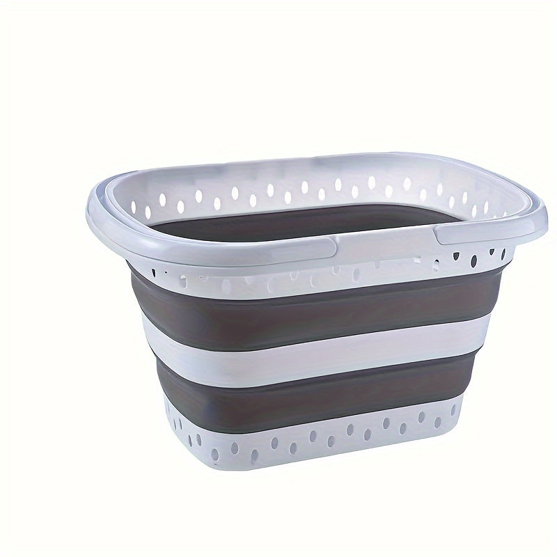 1pc, Large Folding Dirty Laundry Basket, 11.36 Gallon Collapsible Laundry Hamper with Comfort Grip, Space Saving And Easy to Assemble, for Bathroom Dirty Laundry,, Storage And Organization,, Bathroom Organizers And Storage, Laundry Baskets